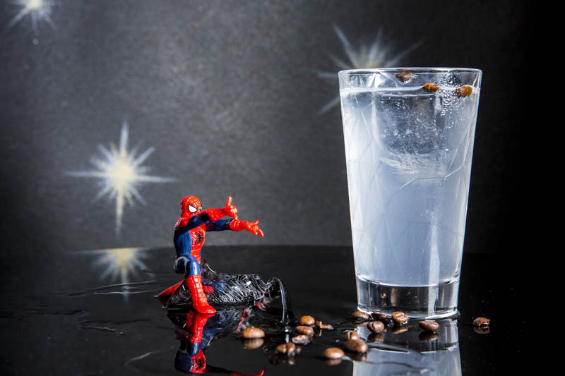 drink SPIDEY PARKER Spider Man realizzato da I Maestri del Cocktail