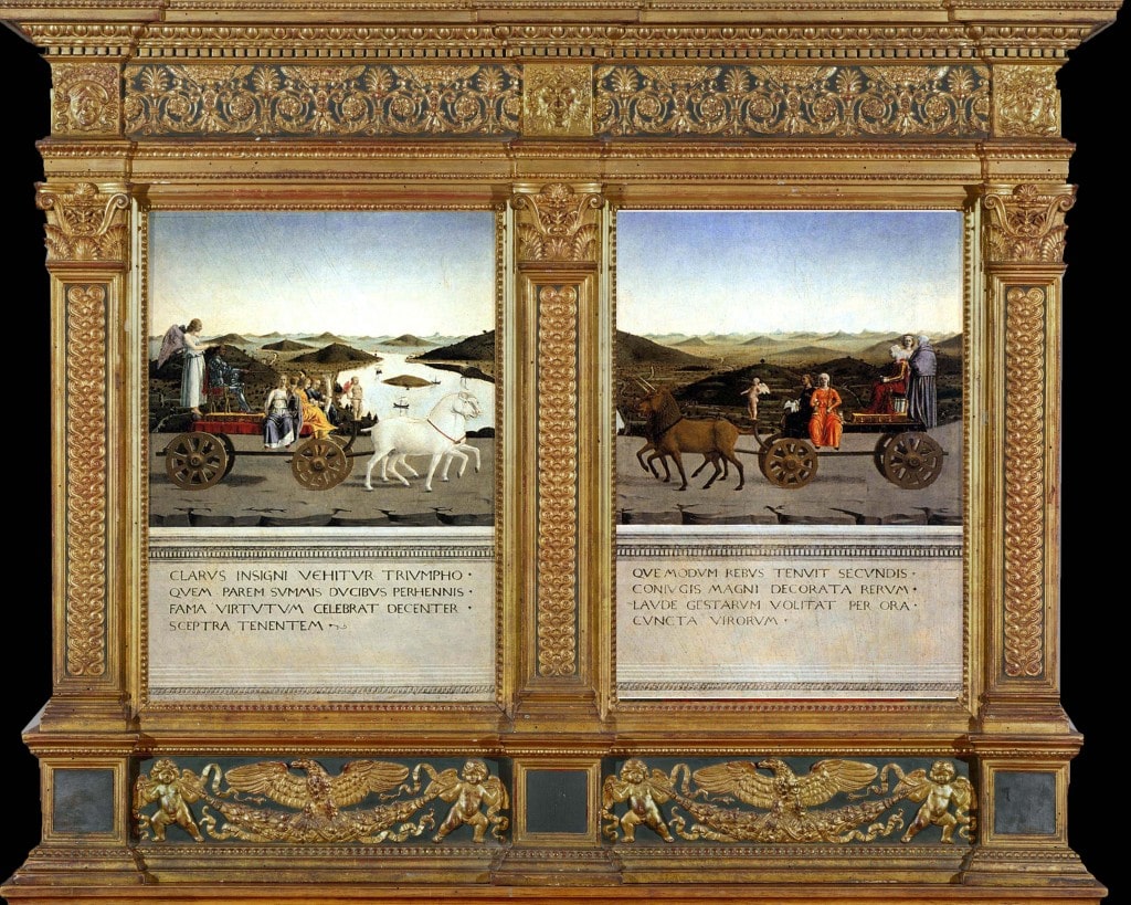 ritratto federico da montefeltro retro